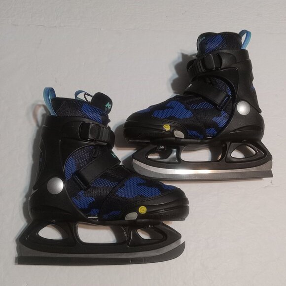 K2 Marlee Youth Ice Skates Adjustable Size Y11-2 Blue/Black - Picture 2 of 5